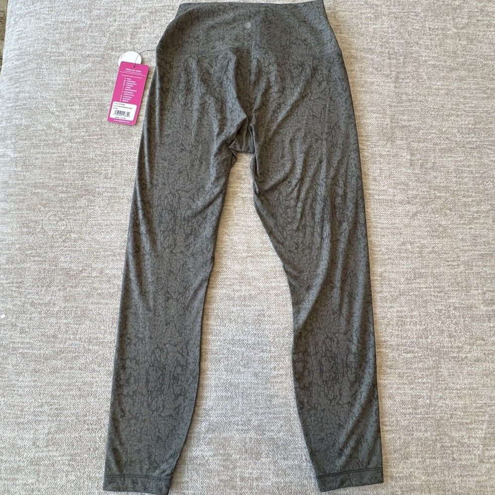 YogaLicious‎ Womens High Waist Leggings Ankle Length Water Droplet Sage M